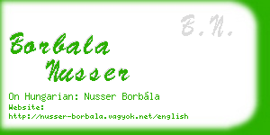borbala nusser business card