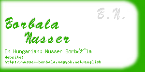 borbala nusser business card